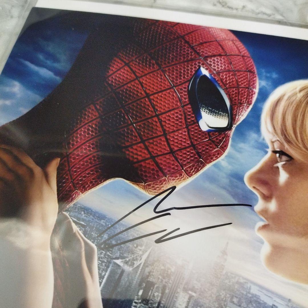 アンドリューガーフィールド&エマストーン 直筆サイン入りフォト スパイダーマン