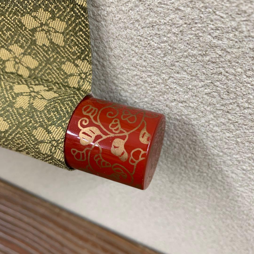 美品 掛け軸 国井幸雪作 金地 立雛図 共箱 二重箱 縁起物 雛人形