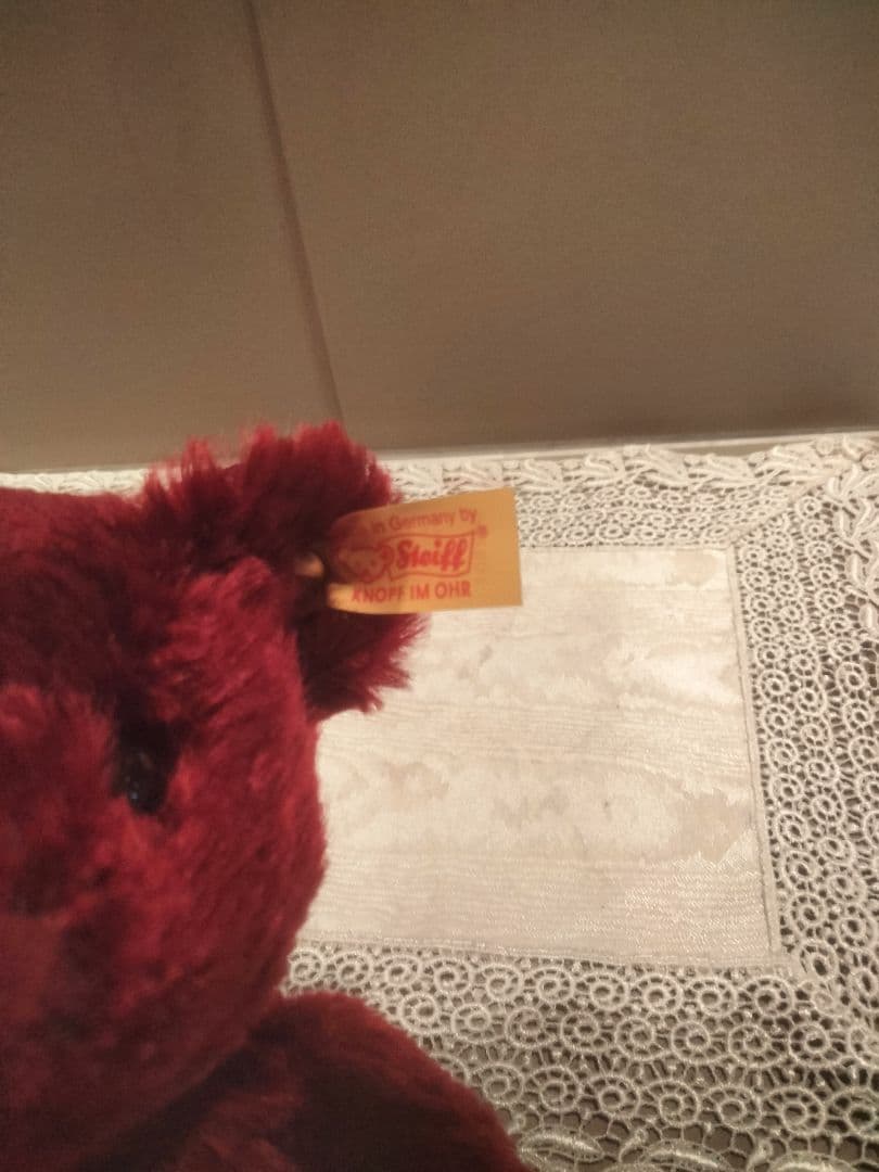 Steiffシュタイフクラッシック テディベアボルドー　ドイツ製新品同等