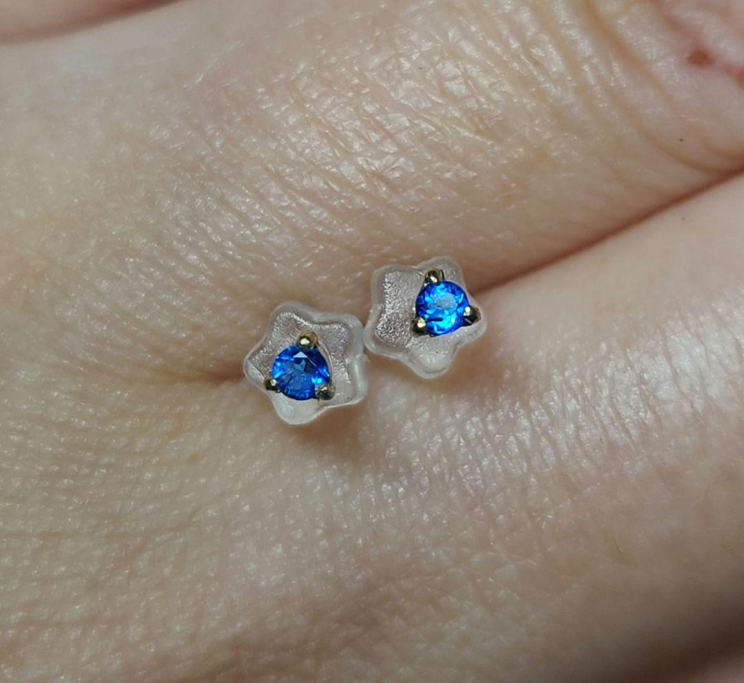 aoba.1225★ドイツ・アイフェル鉱山産アウイナイト★ピアスオーダー