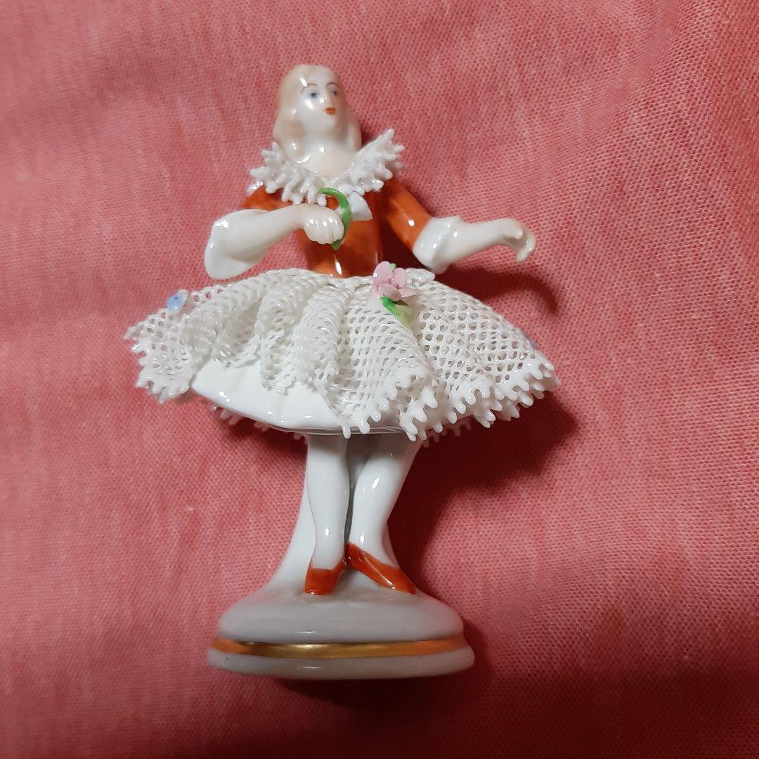 希少品●Sitzendorferジッツェンドルファレースドールフィギュリン陶器製