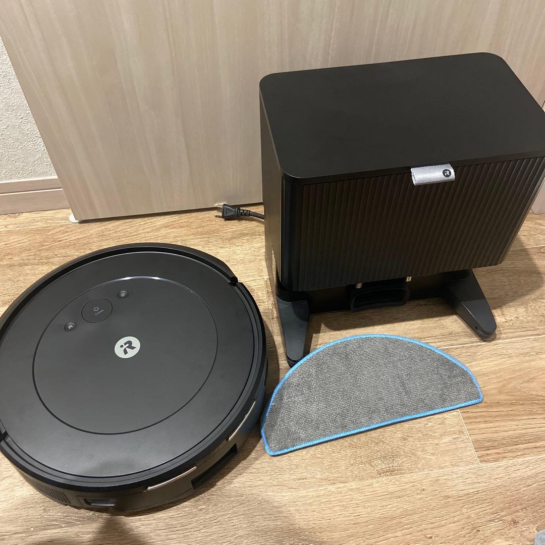 ロボット掃除機本体 黒 自動充電ドック付き