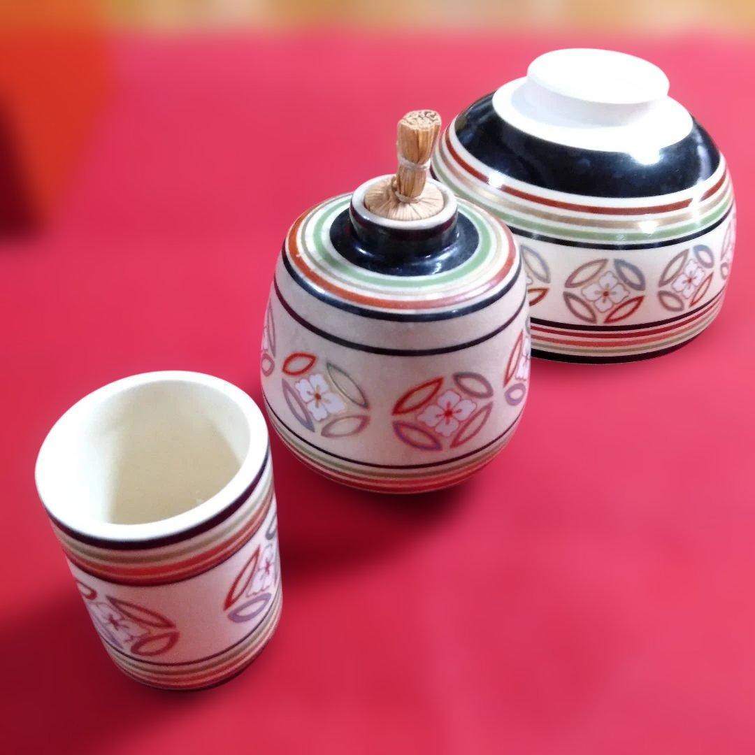 扇面蒔絵入り　利休茶箱