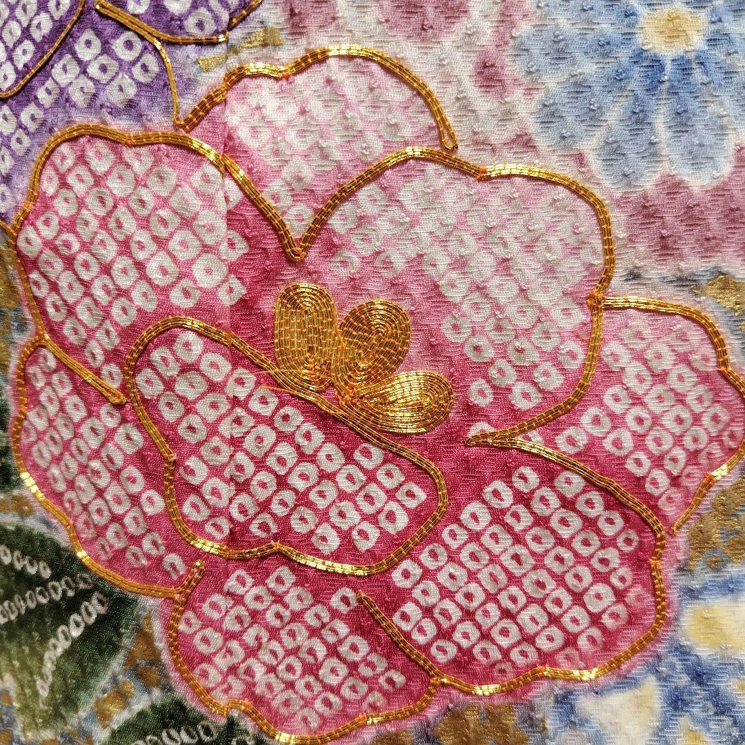 振袖フルセット(8点)・成人式・総絞り・エンボス加工・胴裏正絹・正絹・逸品