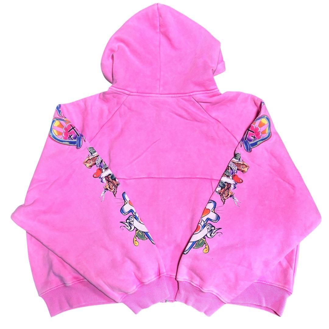 新品 We Are Righteous ジップアップフーディ M ピンク