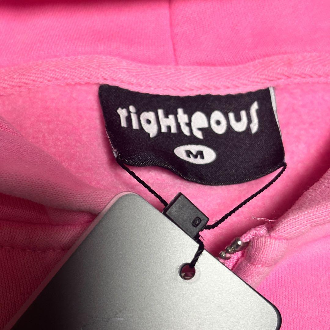 新品 We Are Righteous ジップアップフーディ M ピンク