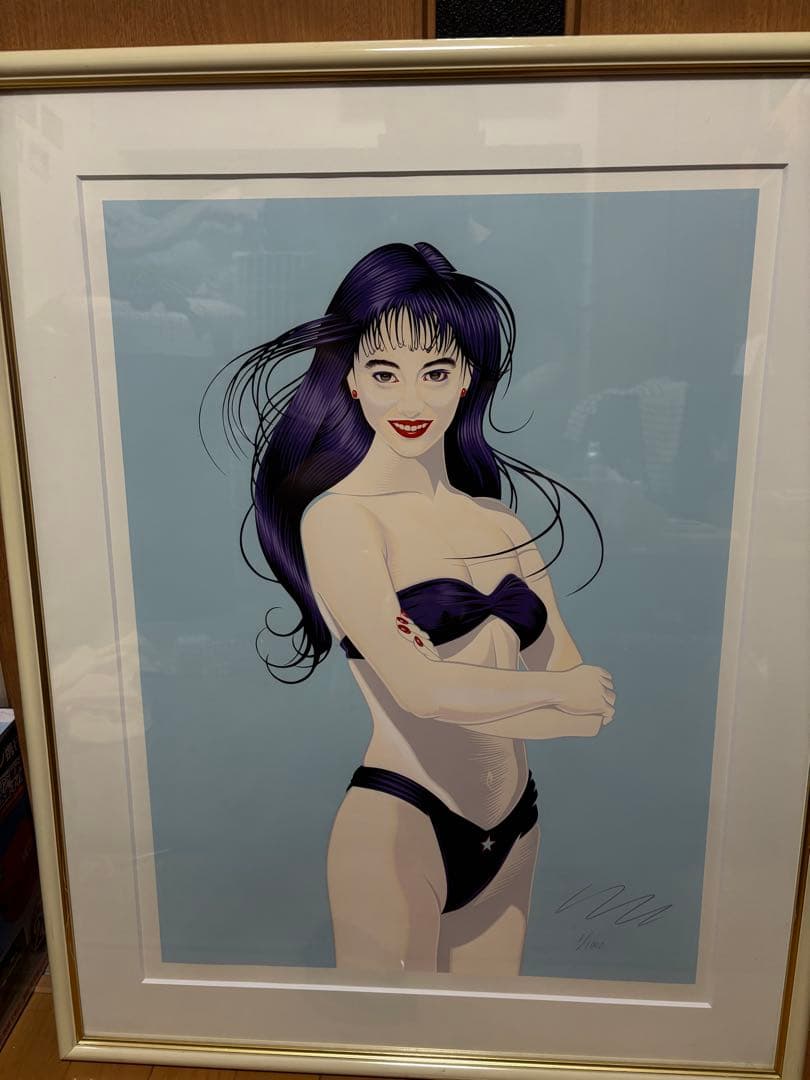 中山美穂　希少　1/1000 マインドゲームジャケット画　リトグラフ