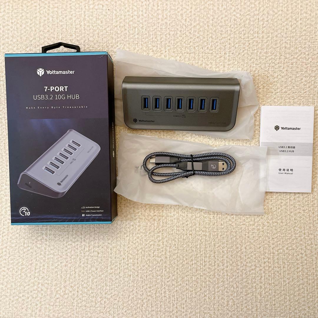 Yottamaster 7ポート USB データハブ Type C
