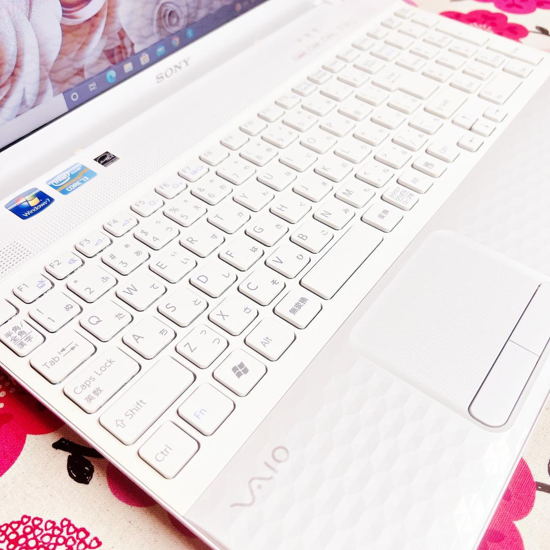 92【人気のキラキラVAIO❣️】新品メモリ8GB✨爆速SSD✨ノートパソコン✨白