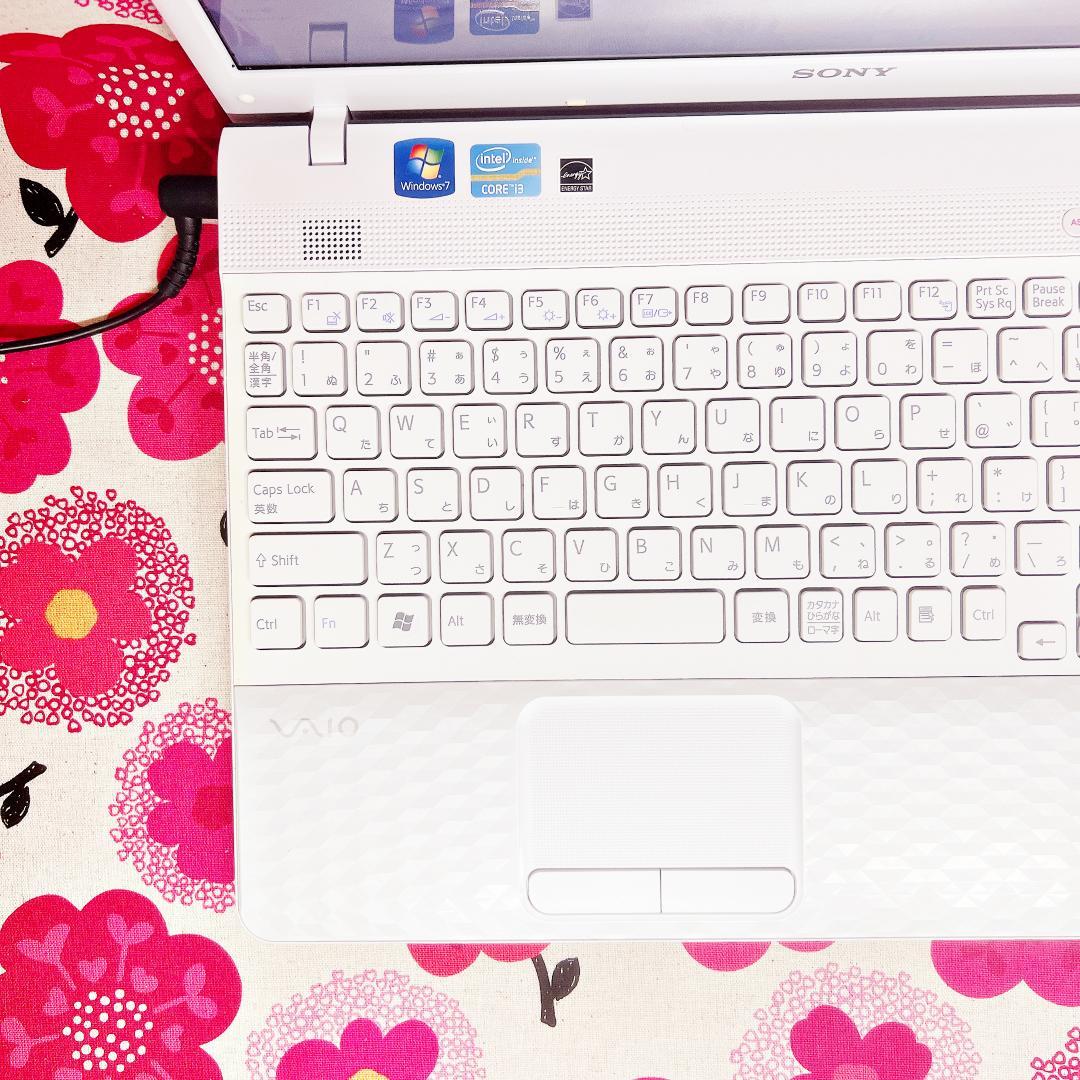 92【人気のキラキラVAIO❣️】新品メモリ8GB✨爆速SSD✨ノートパソコン✨白