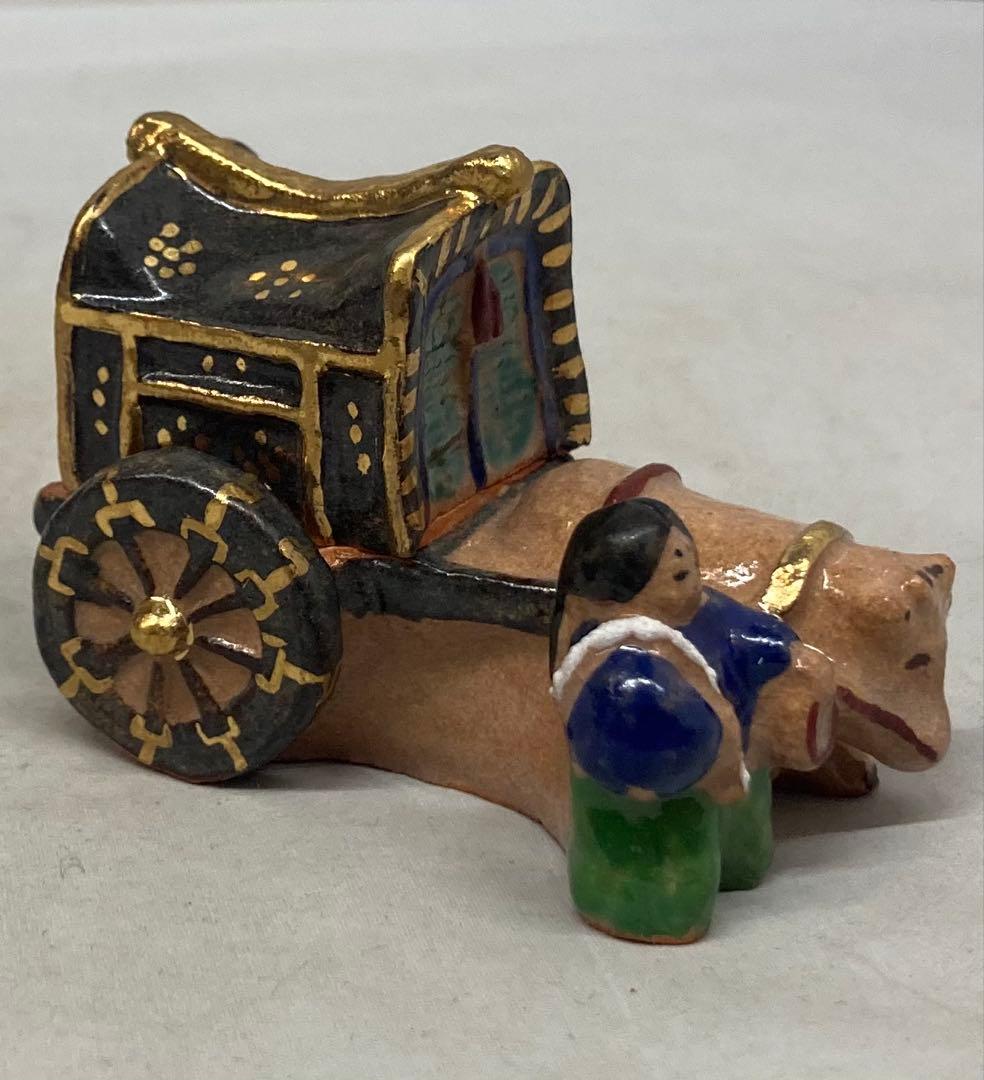 B526s「牛車童狩衣 香合」長谷川剛作　共箱　一陶人窯　埼玉　茶道具