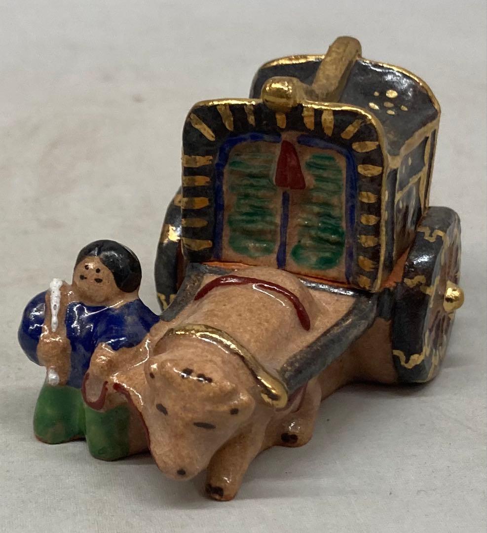 B526s「牛車童狩衣 香合」長谷川剛作　共箱　一陶人窯　埼玉　茶道具