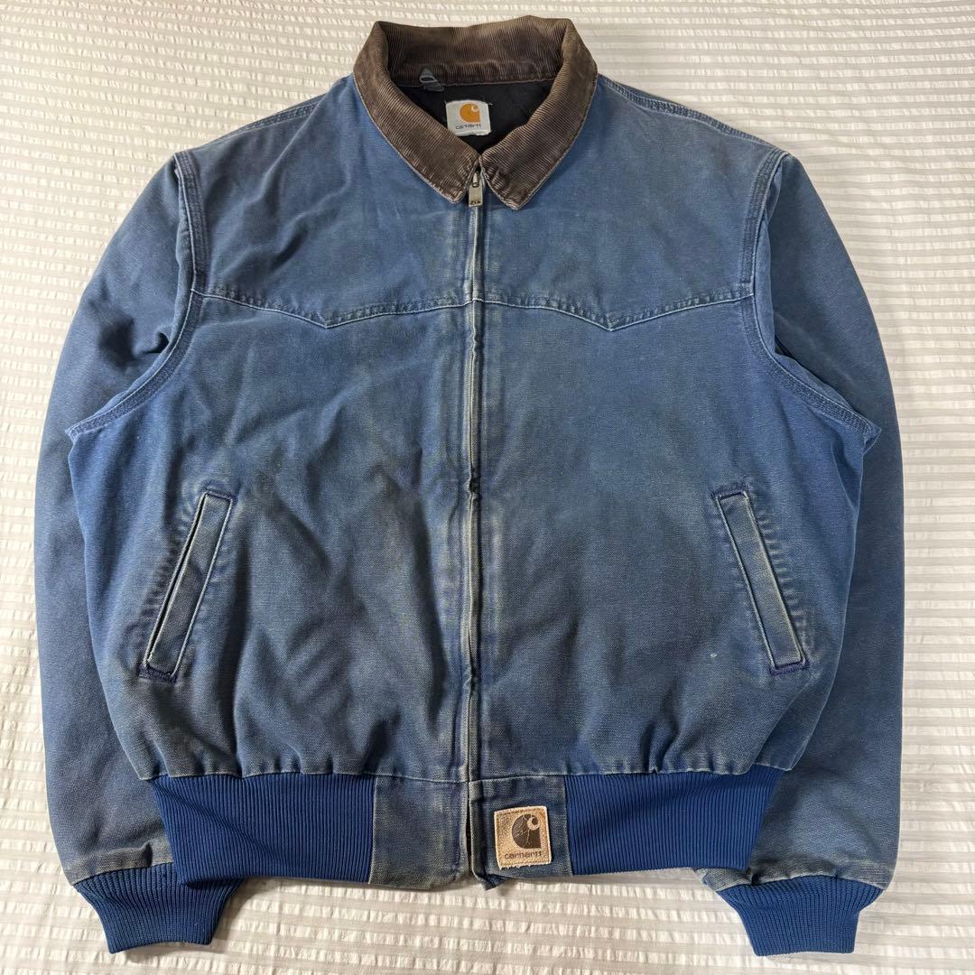 希少Carhartt サンタフェジャケットJ14 BLU 90s USA製