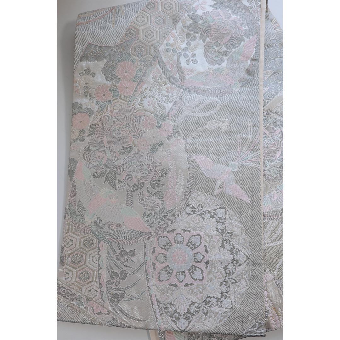 Vintage■振袖7点セット帯新品帯締め帯揚げフルセット成人式UA26