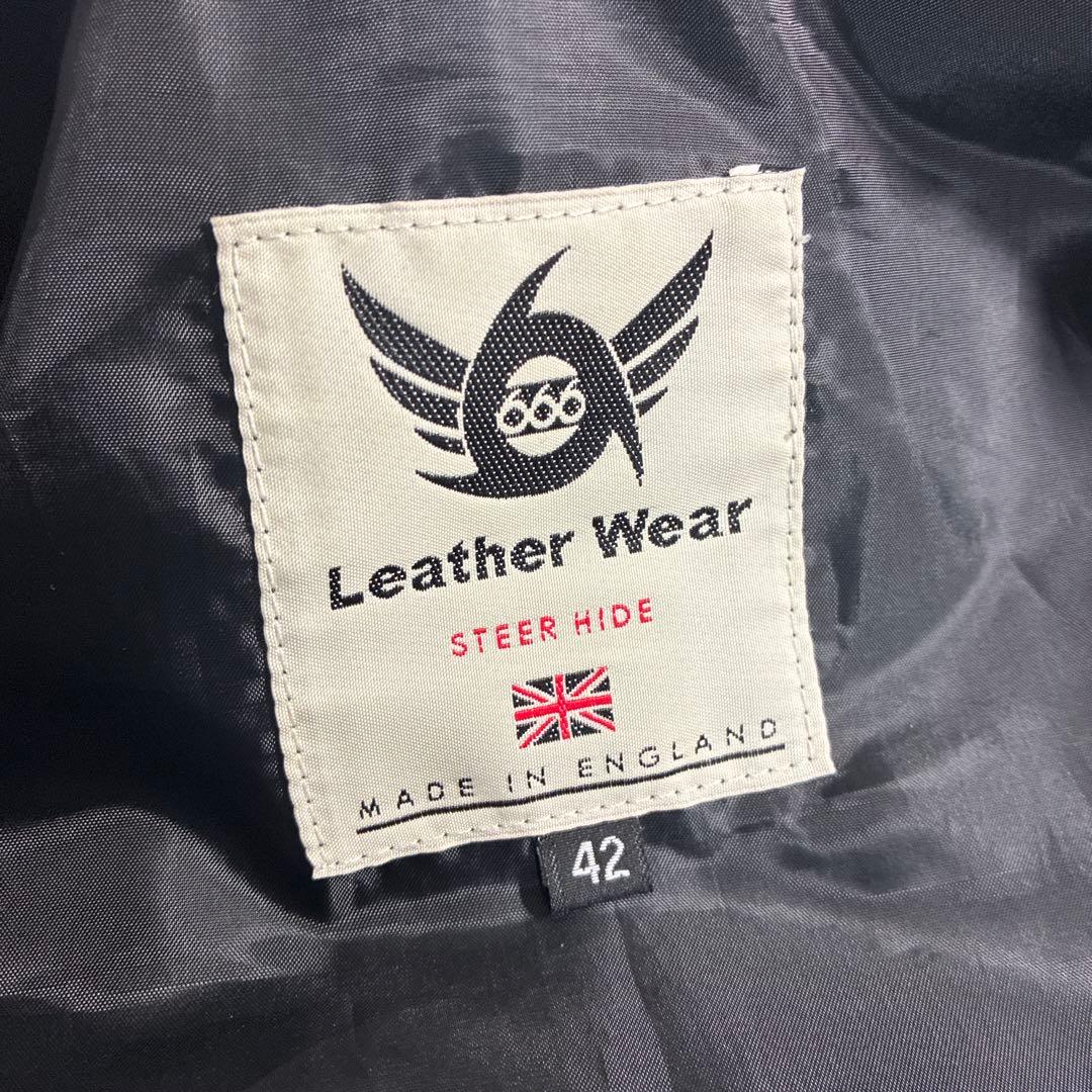 666 シングルライダースジャケット ステアハイド　MADE IN UK 42