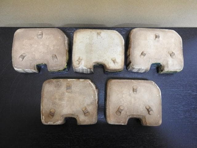 織部向付　5客　明治頃　MA318