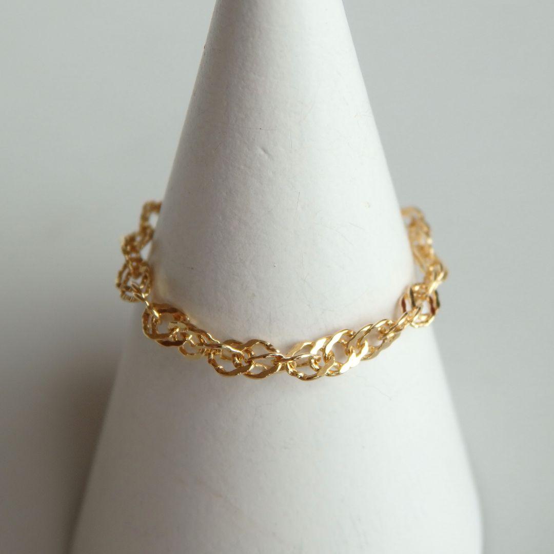 ⭐️るーこちゃん⭐️　k18リング　チェーンリング　スクリューチェーン