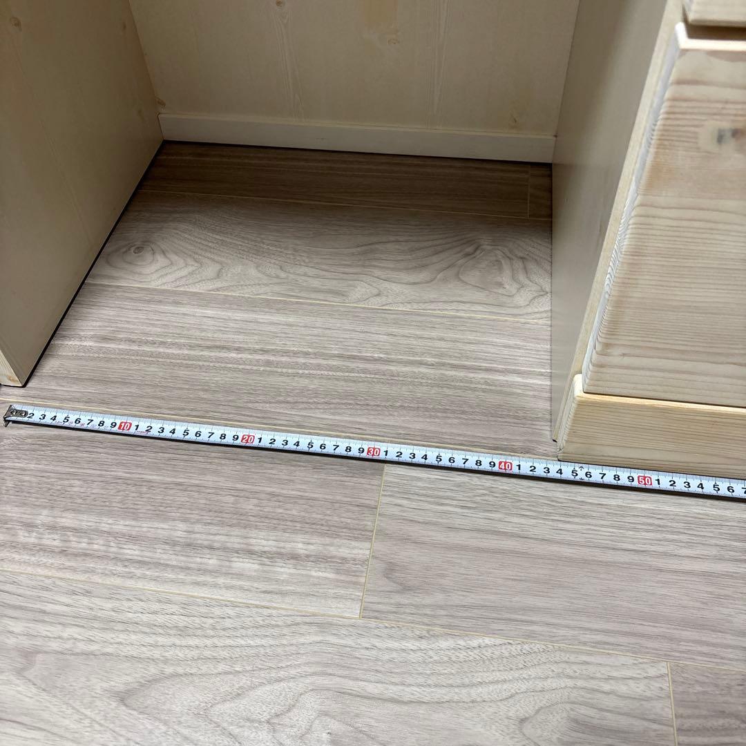 【美品】ドレッサー鏡台　白　木目調　大容量