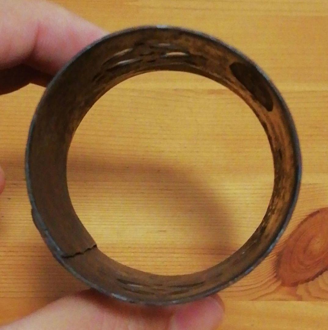 不染庵書付　高木治良兵衛作　七宝　鉄輪　蓋置　共箱　茶道具