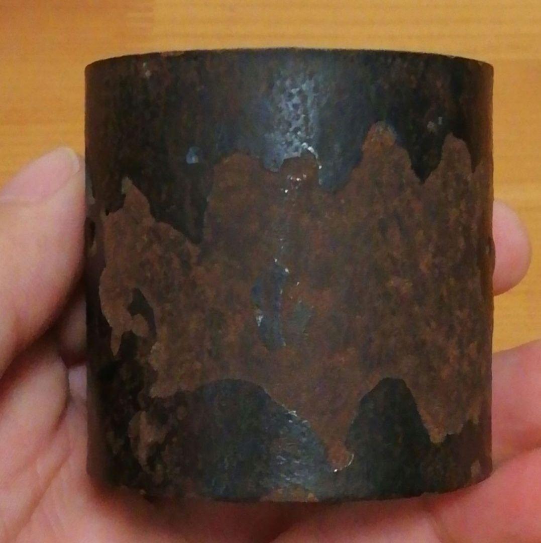 不染庵書付　高木治良兵衛作　七宝　鉄輪　蓋置　共箱　茶道具