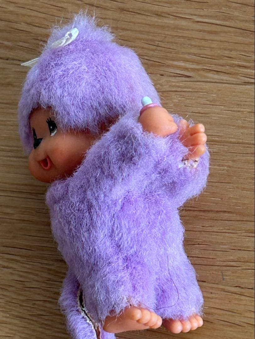 モンチッチ　クリップマスコット　パープル