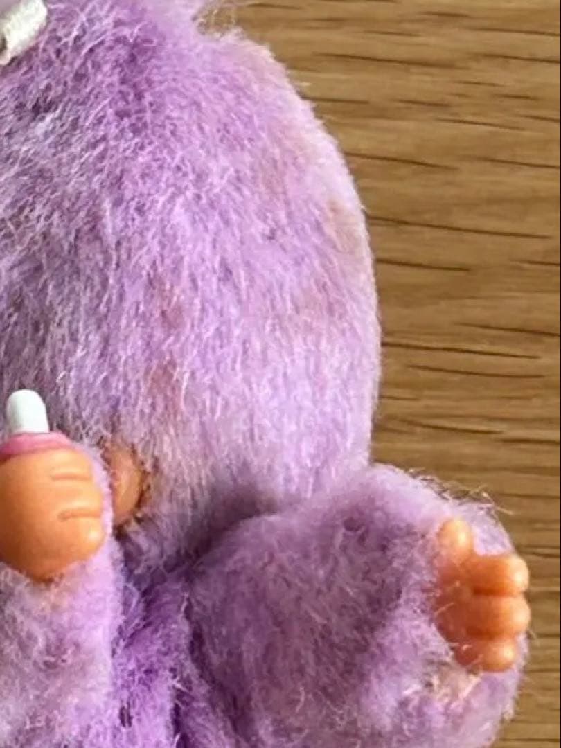 モンチッチ　クリップマスコット　パープル