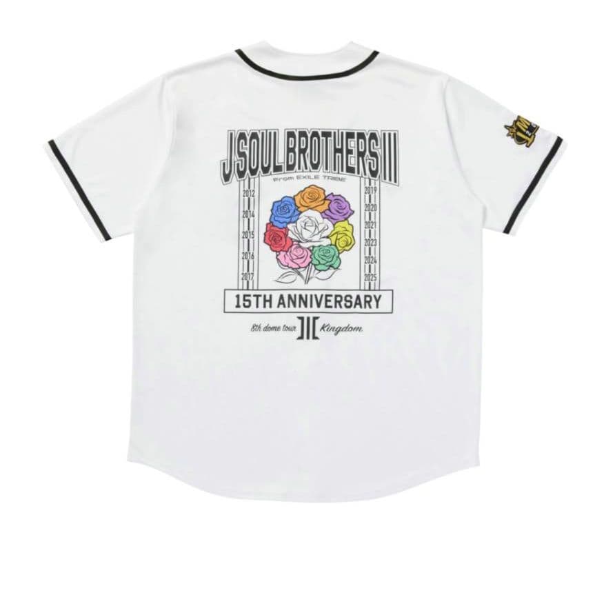 「FC限定」三代目JSB KINGDOM ベースボールシャツ WHITE