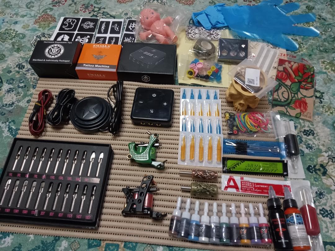 刺青 タトゥーマシン セット GB アート ピアス ジャージ 27 L