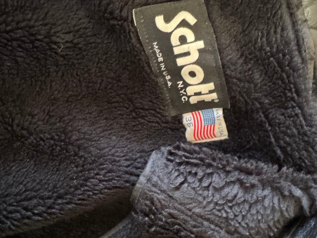 schott ショットブラック シングルライダースジャケット　36 M相当