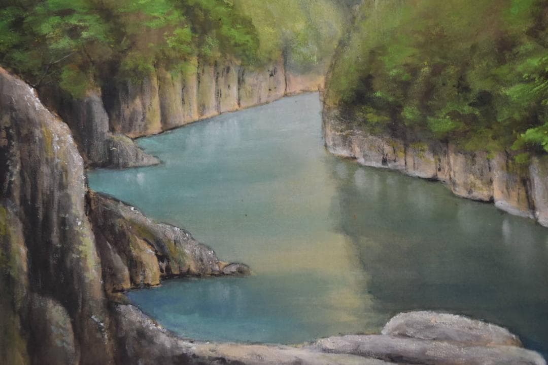 禮之/瀞峡/山水図/横物/掛軸/名家伝来/AA-68