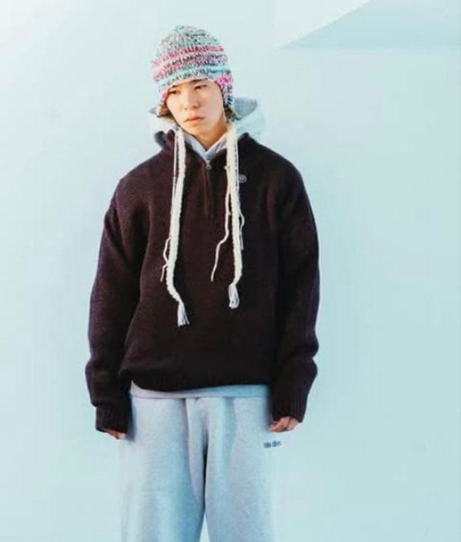 帽子 SOL soonerorlaterHAND-KNITTED FLIGHT CAP