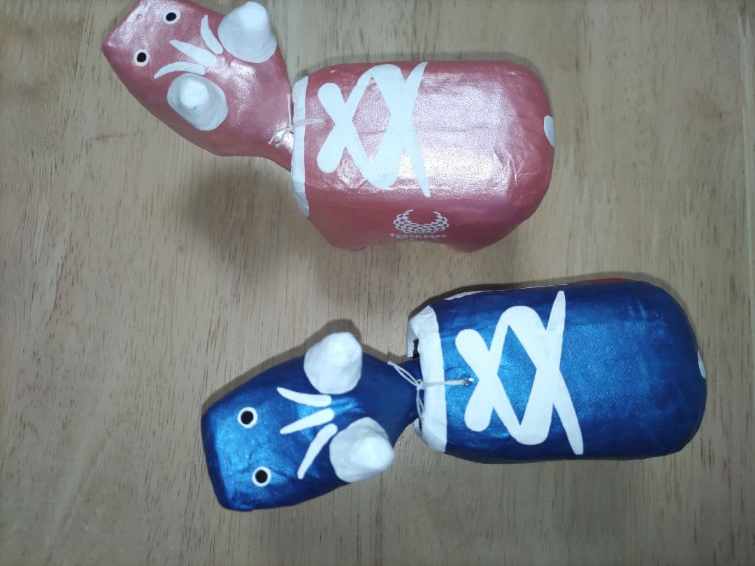 野沢民芸　赤ベコ　東京オリンピック限定2体セット