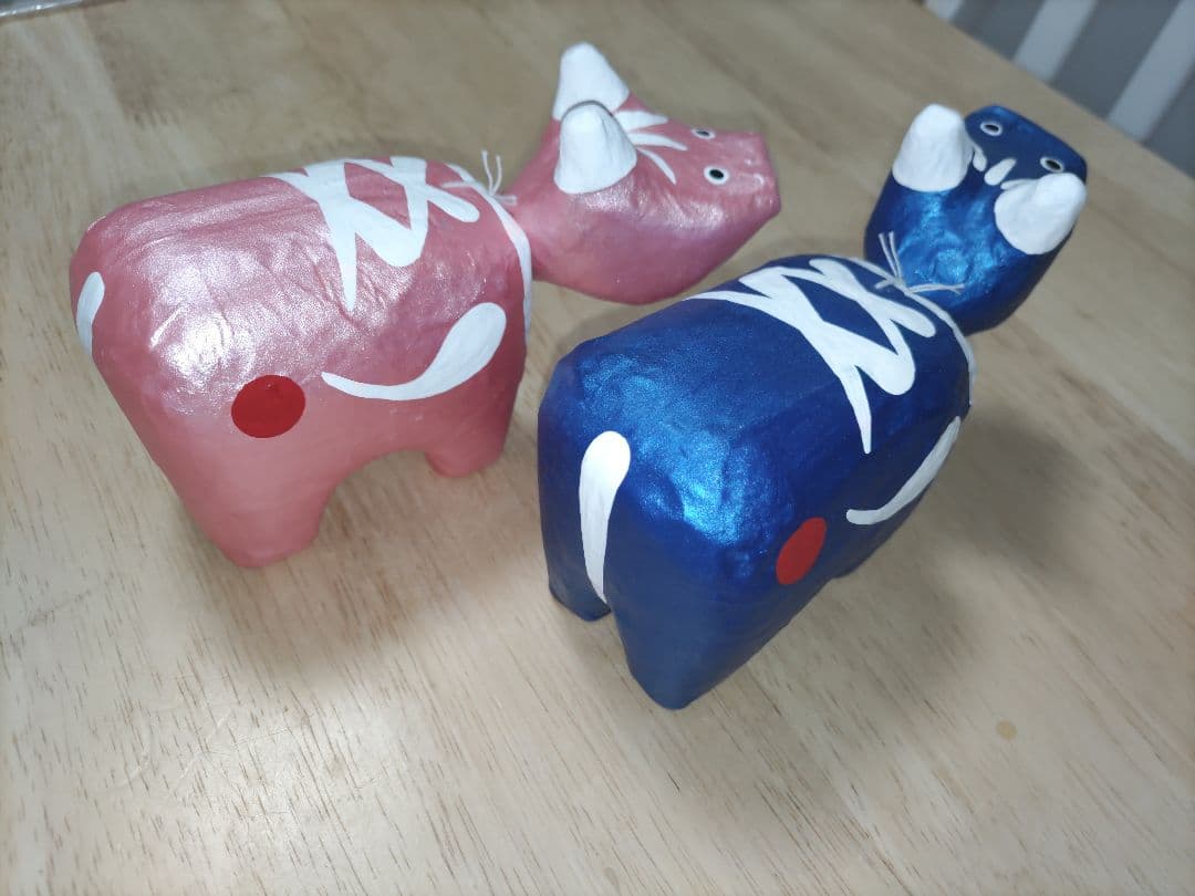 野沢民芸　赤ベコ　東京オリンピック限定2体セット