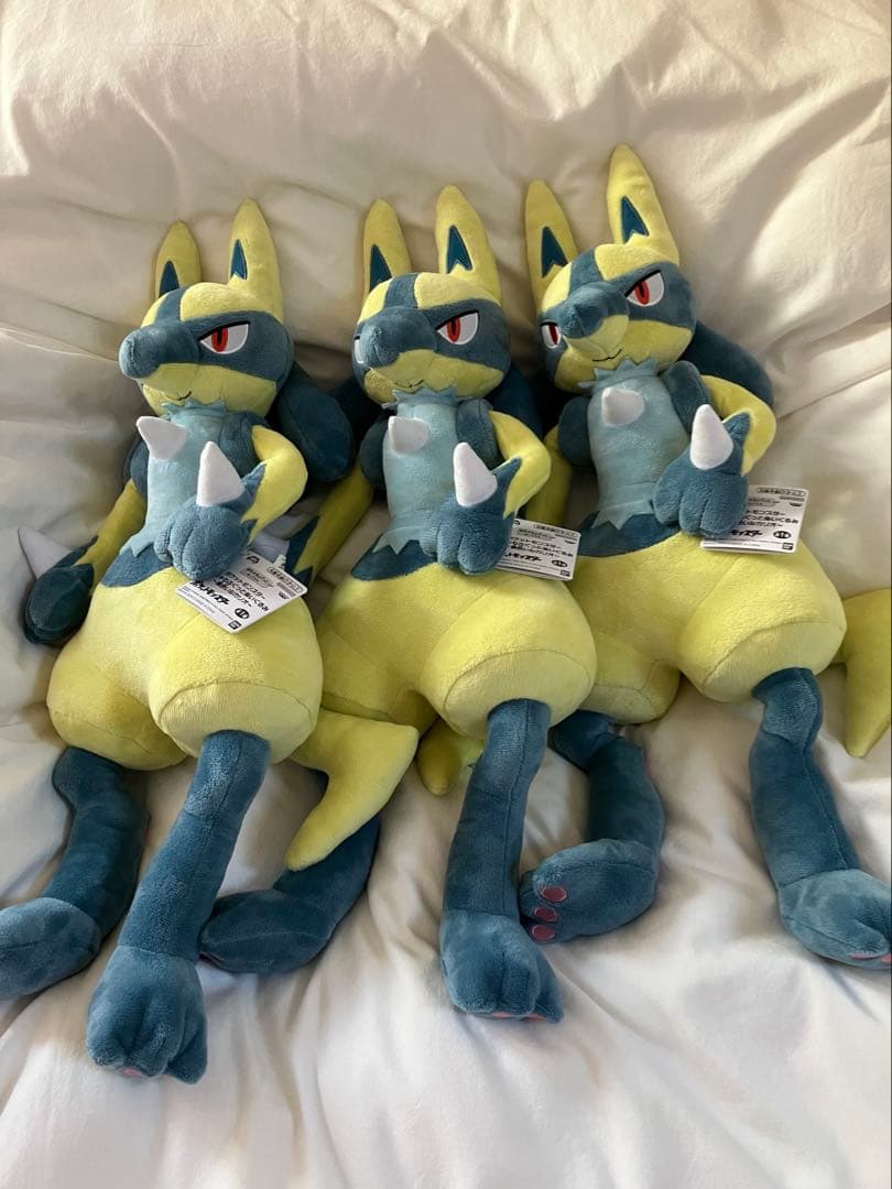 黄色いルカリオ　5体セット　色違い　めちゃもふぐっと　ぬいぐるみ　ポケモン　新品