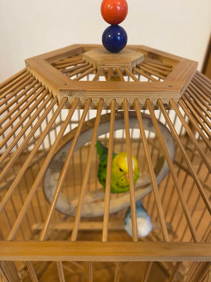 ⭐️限定値下げ　鳥籠　手作り　竹細工　工芸　匠③