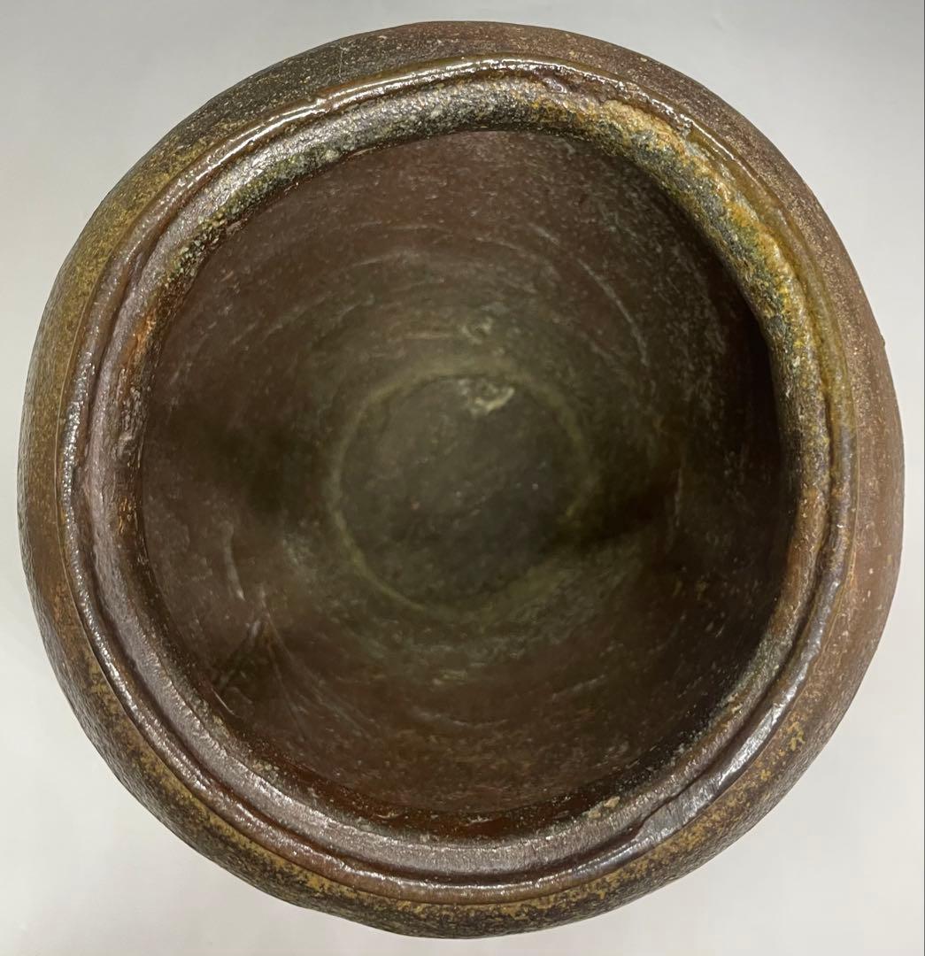 古常滑　水指　蓋付　茶道具　箱付　L309