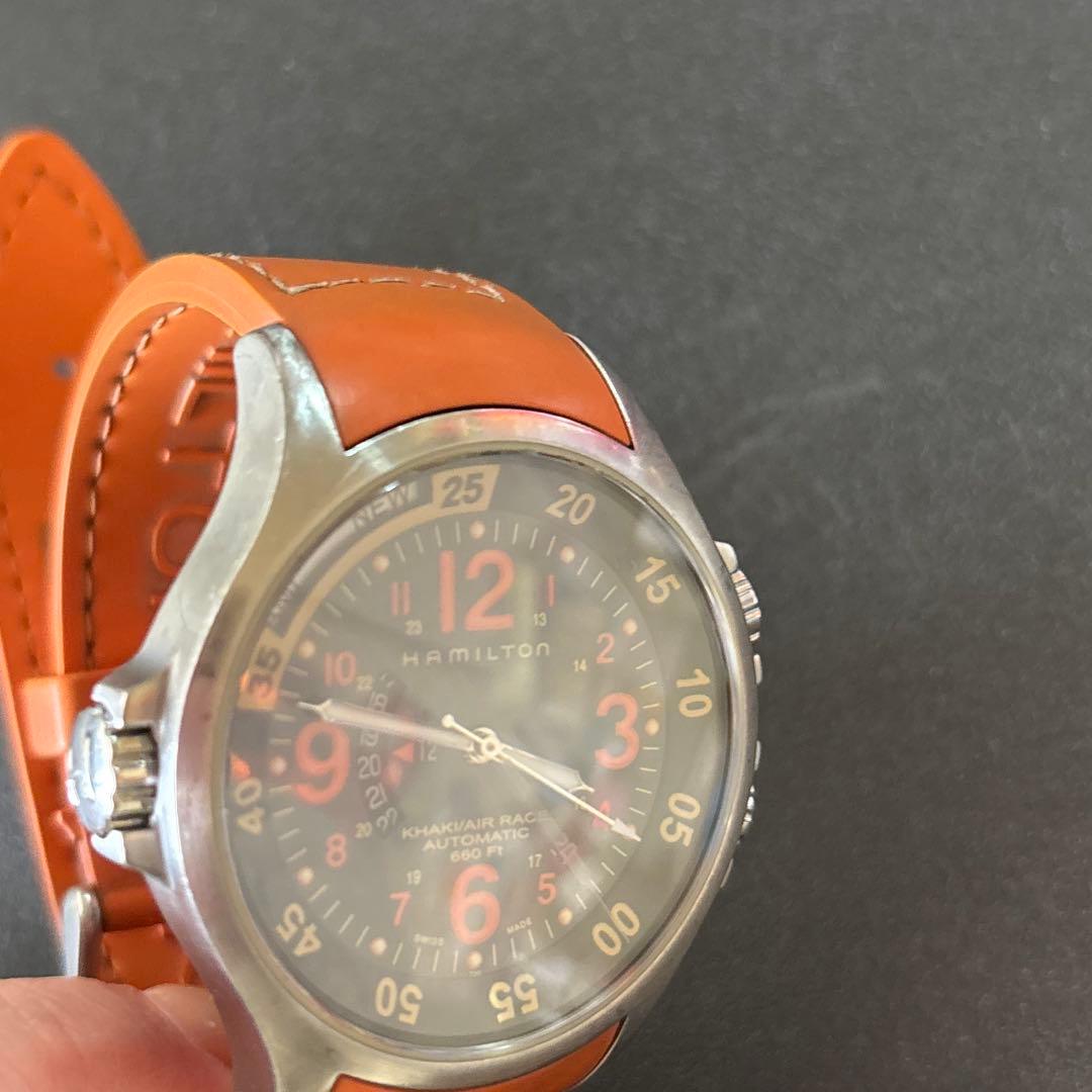 ハミルトン 自動巻き アナログ腕時計　カーキエアレース