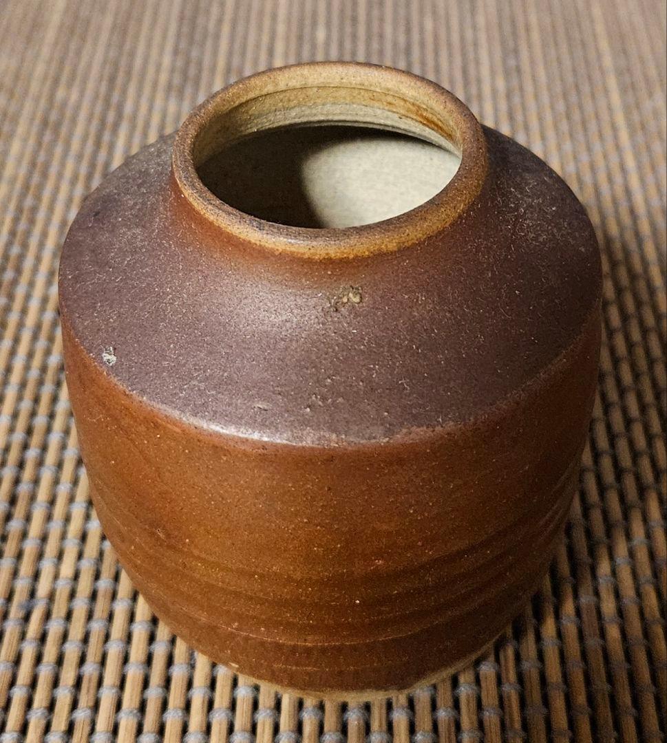 江戸時代末期～明治時代　古瀬戸　飴釉　茶入れ　花入れ　小壺　茶道具　茶器　茶の湯