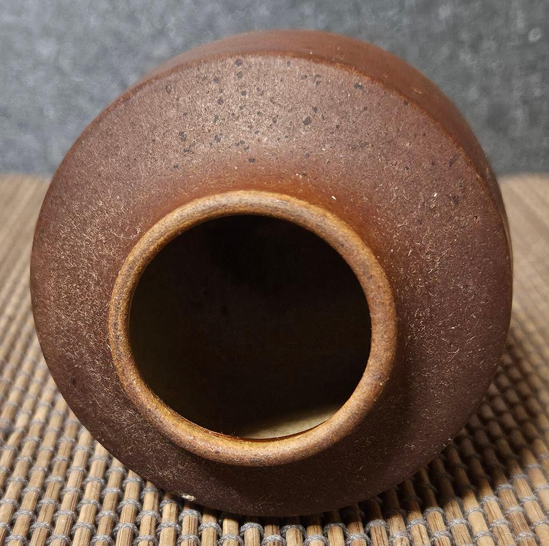 江戸時代末期～明治時代　古瀬戸　飴釉　茶入れ　花入れ　小壺　茶道具　茶器　茶の湯