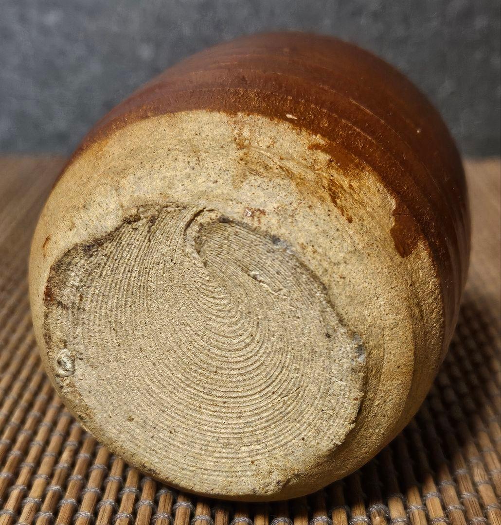 江戸時代末期～明治時代　古瀬戸　飴釉　茶入れ　花入れ　小壺　茶道具　茶器　茶の湯