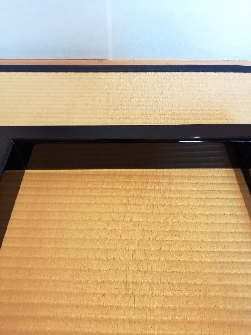 【茶道具】塗師宗明作　真塗炉縁　炉縁115