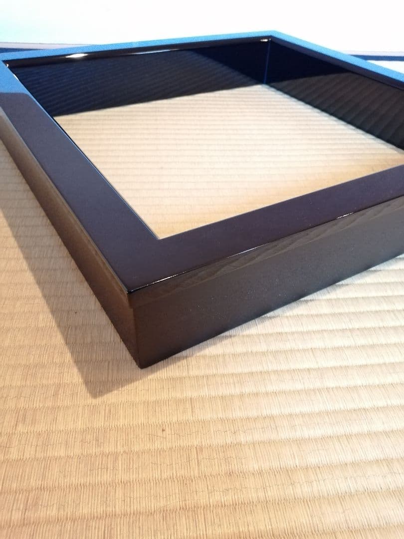 【茶道具】塗師宗明作　真塗炉縁　炉縁115