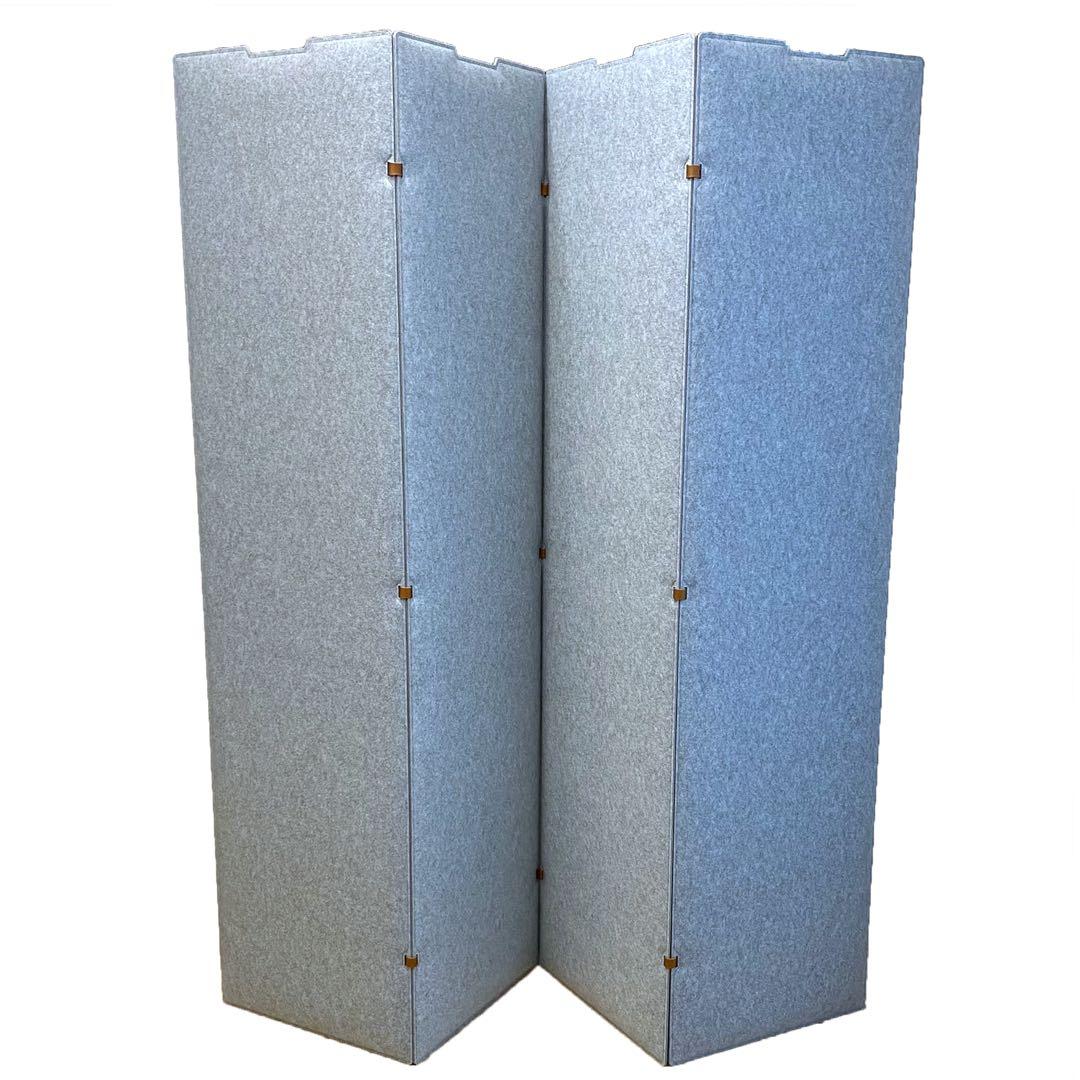 TRANQORDトランコード 吸音パーテーション/160cm/4連/アイスブルー