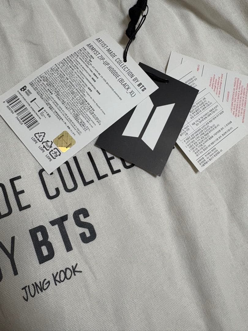 BTS ジョングク グク アーティストメイド フーディ　XLサイズ BLACK