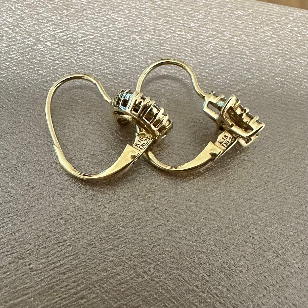 Ponte Vecchio ポンテヴェキオ K18 ダイヤ ピアス 月 星