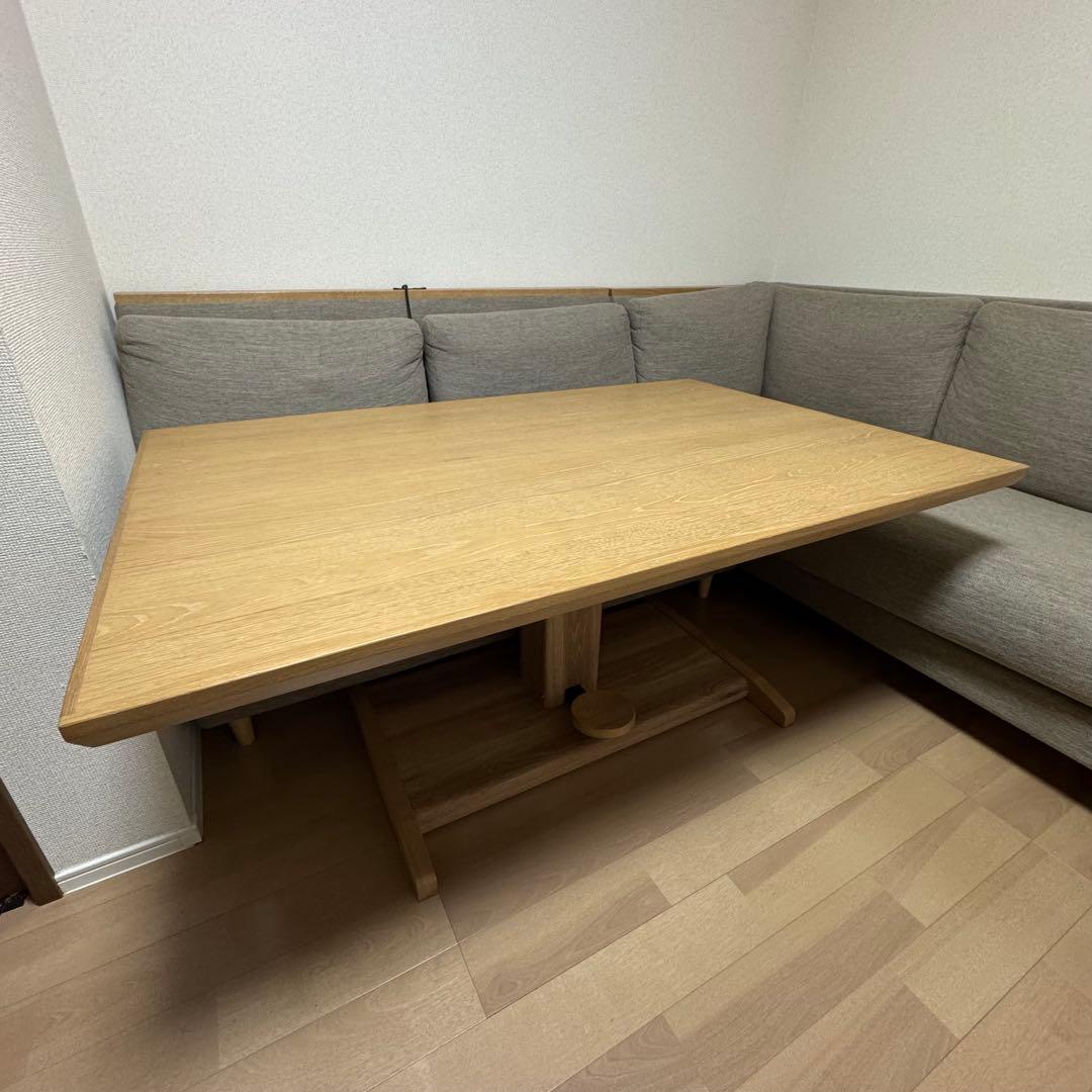 SAVONA2 昇降式ダイニングテーブル ホワイトオーク サボナ2 食卓テーブル