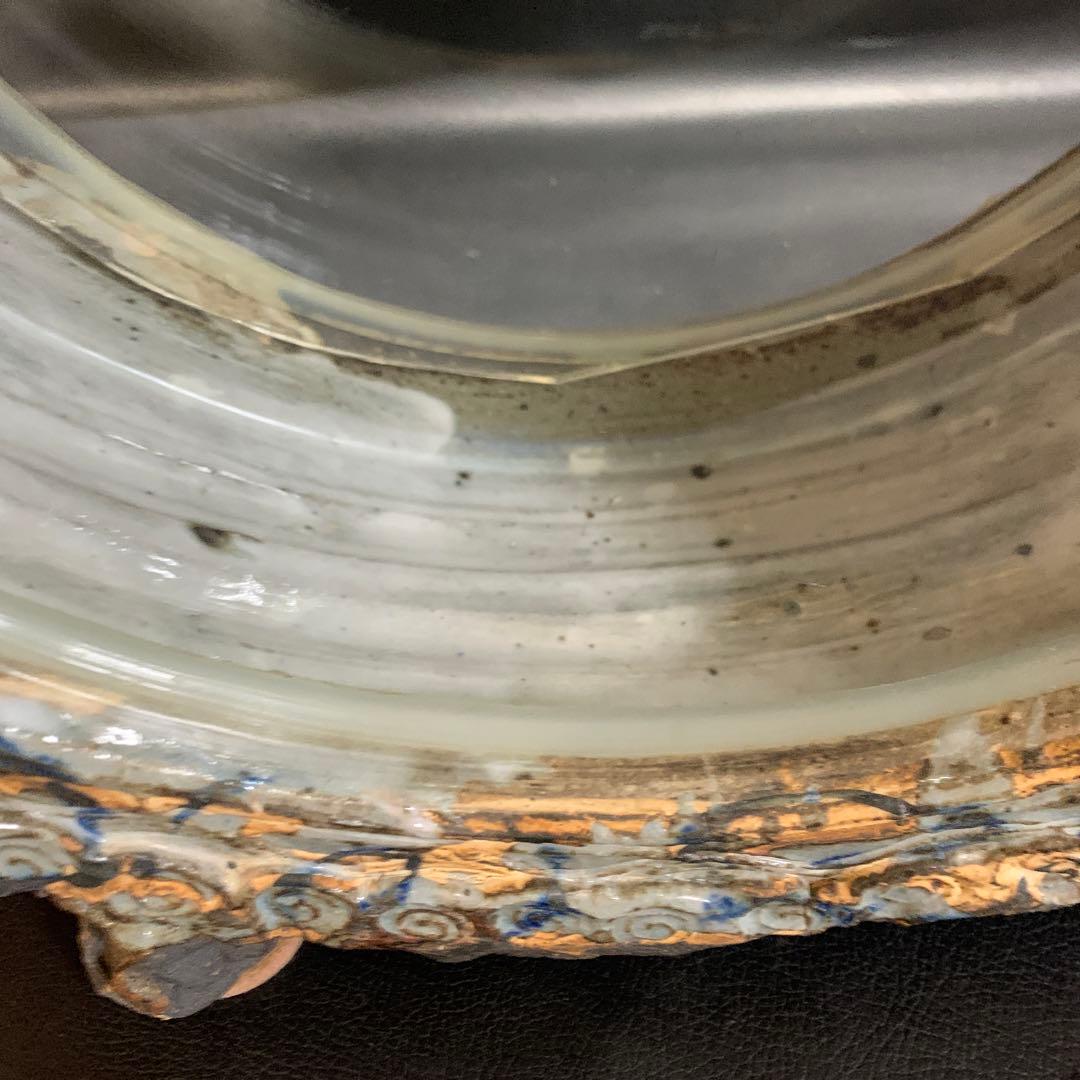 丸型の陶器の水槽　金魚・メダカ・インテリアに 和&アジアンテイスト