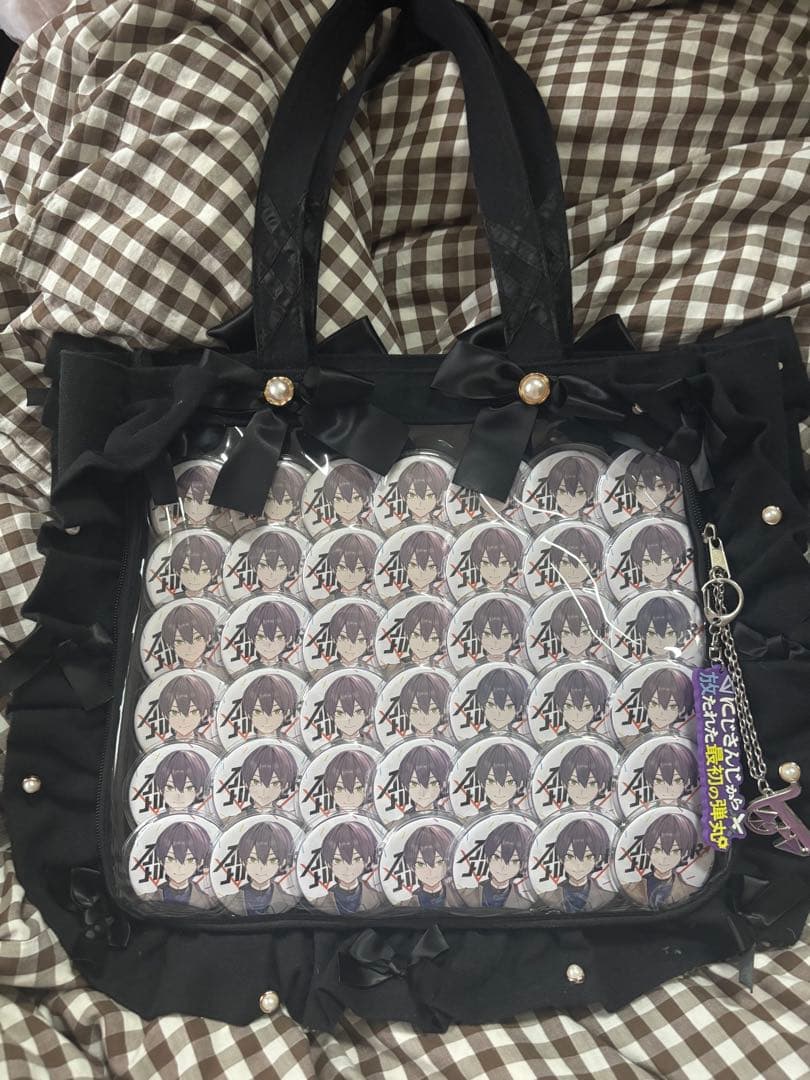 痛バ 剣持刀也 缶バッジ aimhigher にじさんじ 黒 エイムハイヤー