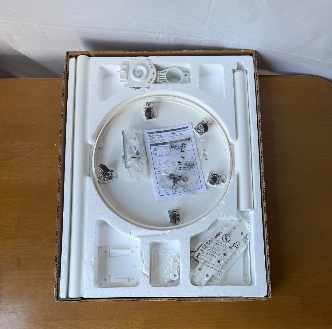 METIYA 小型 テレビスタンド 白 移動式 キャスター付き テレビ台 壁寄せ