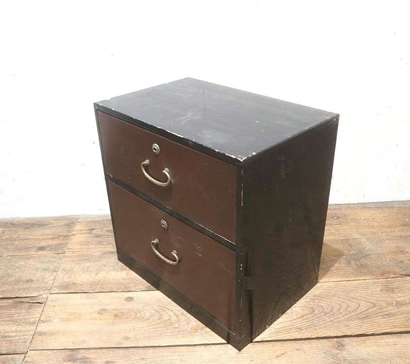 1373 レトロな小引き出し　収納棚　小箪笥　チェスト　陳列台　アンティーク